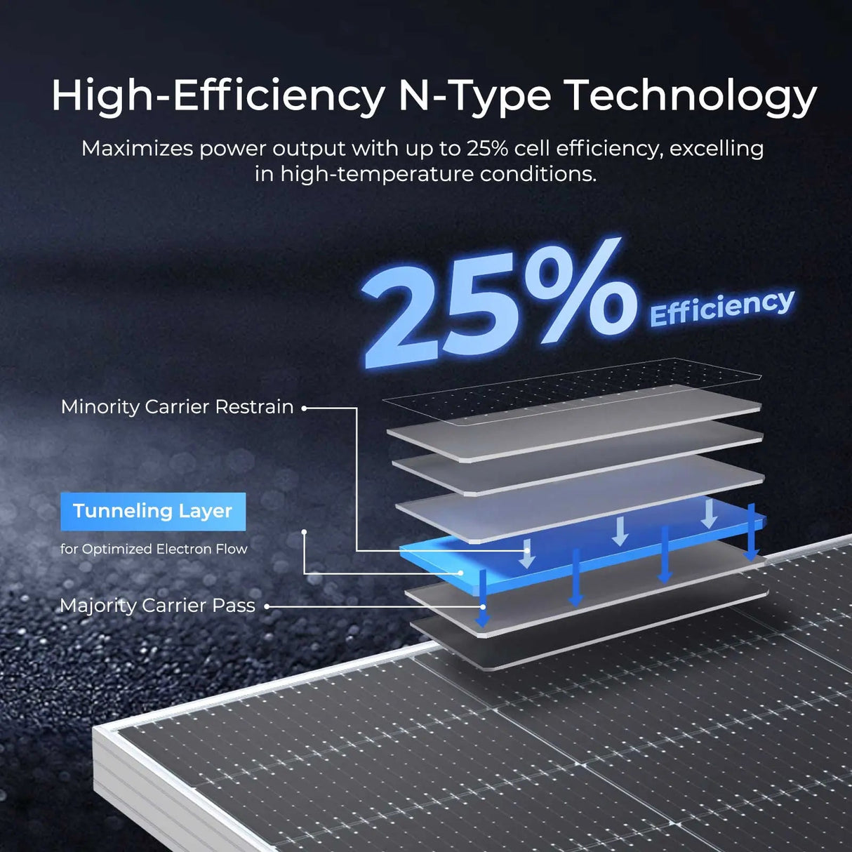 590W N-Type Bifacial Solar Panel(2-Pack)