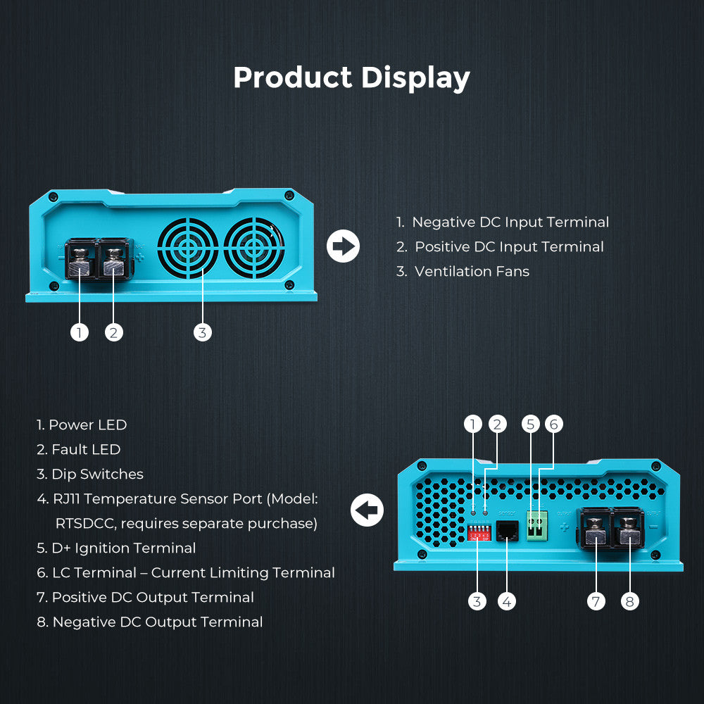 12V 60A DC to DC Battery Charger