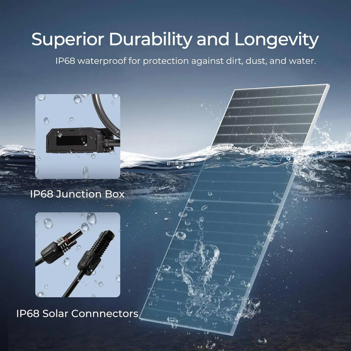 590W N-Type Bifacial Solar Panel(2-Pack)