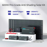Premium ShadowFlux™ 600W 12V Anti-shading Solar Kit
