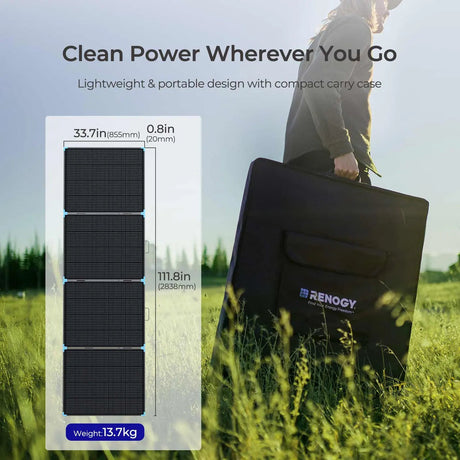 400W Lightweight Portable Solar Panel Suitcase