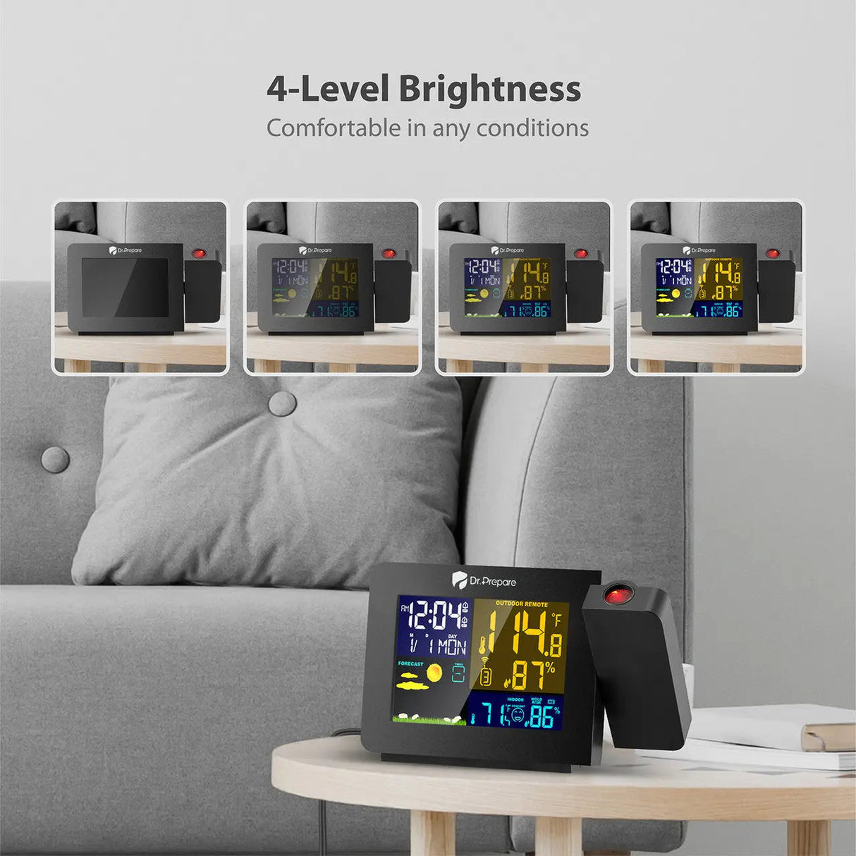 Dr. Prepare Projection Alarm Clock 002 DPWS-OUT-002-US