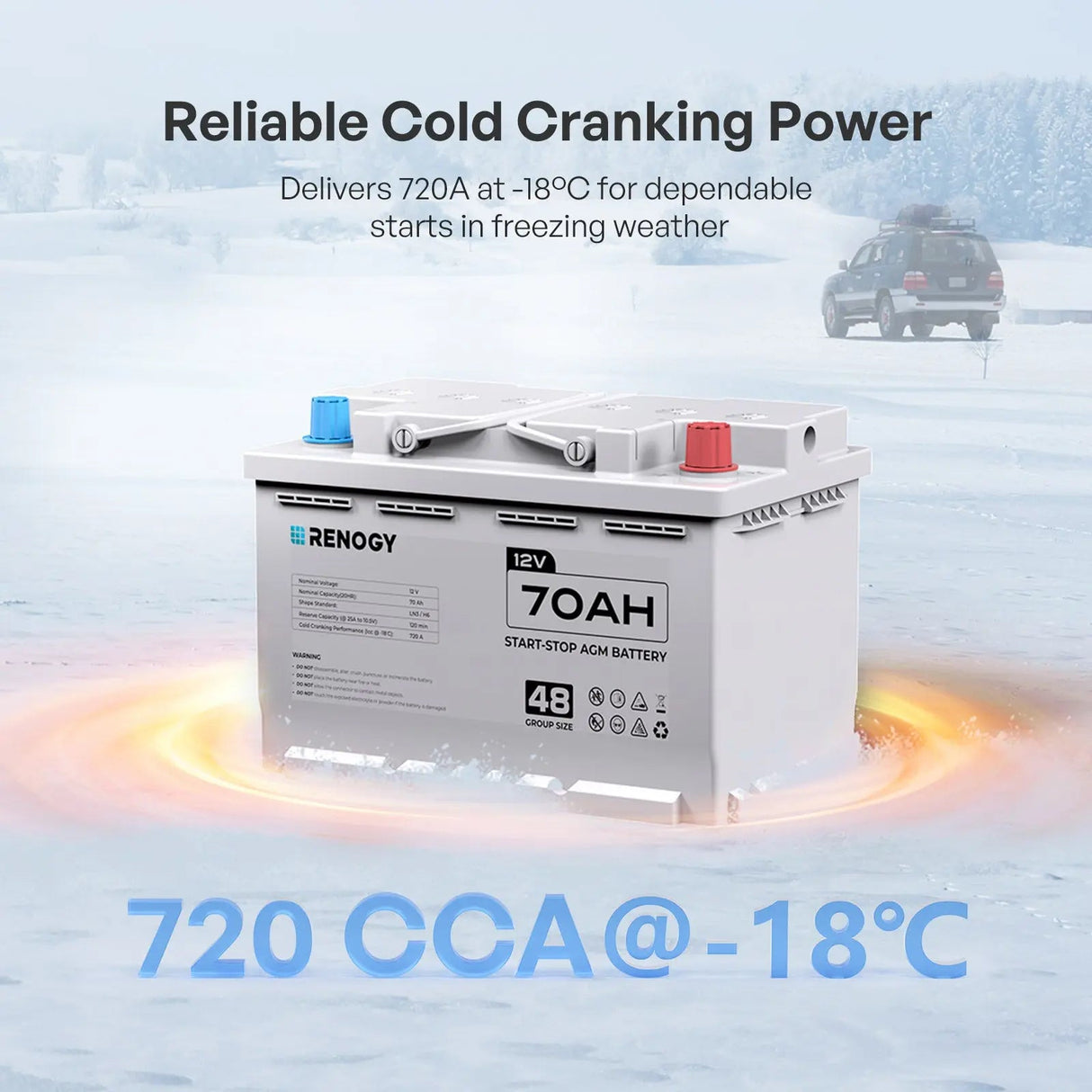 12V 70Ah Start-Stop AGM Battery