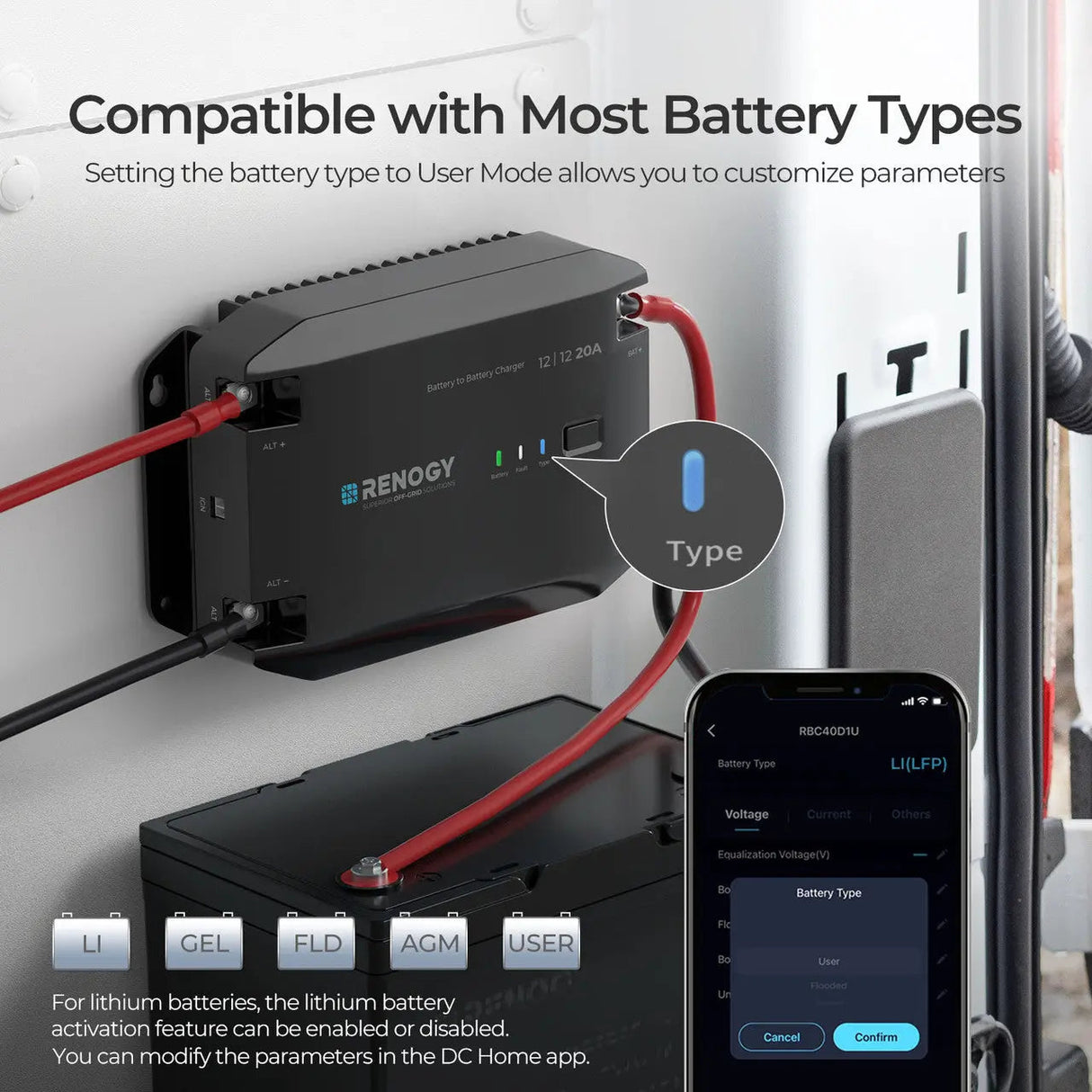 12V 20A DC to DC Battery Charger