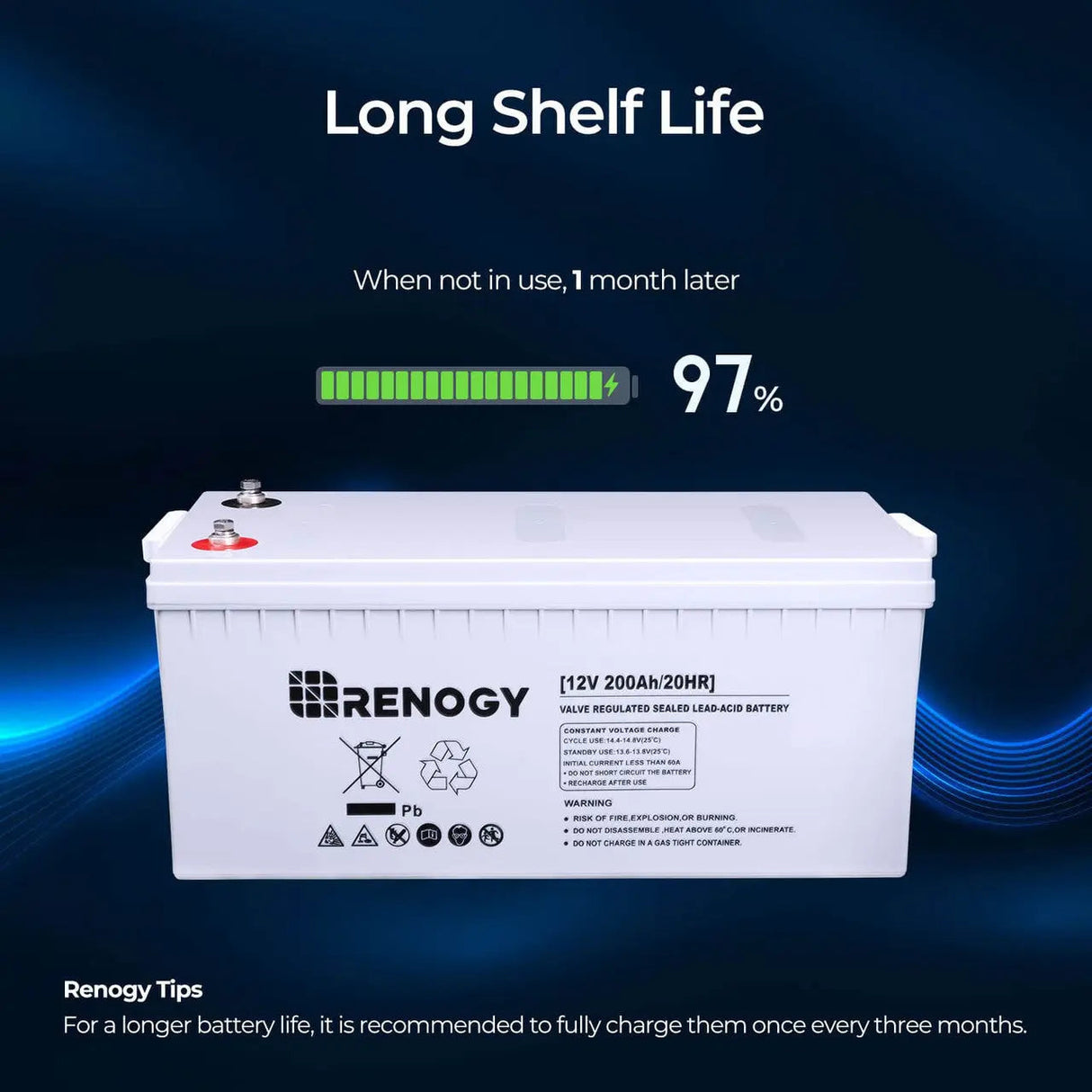 Open Box Deep Cycle AGM Battery 12 Volt 200Ah