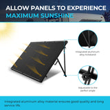 200W Portable Solar Panel Suitcase w/ 20A PWM Controller
