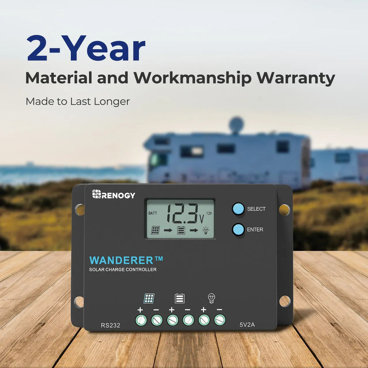 Wanderer 10A PWM Charge Controller with BT1