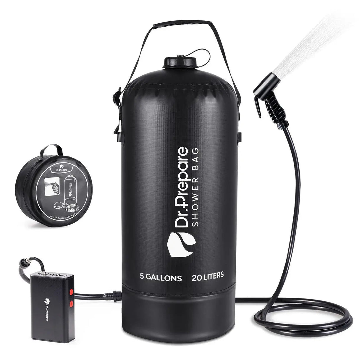Dr.Prepare 15L/20L Camping Shower Bag (4 Gallons/5 Gallons)