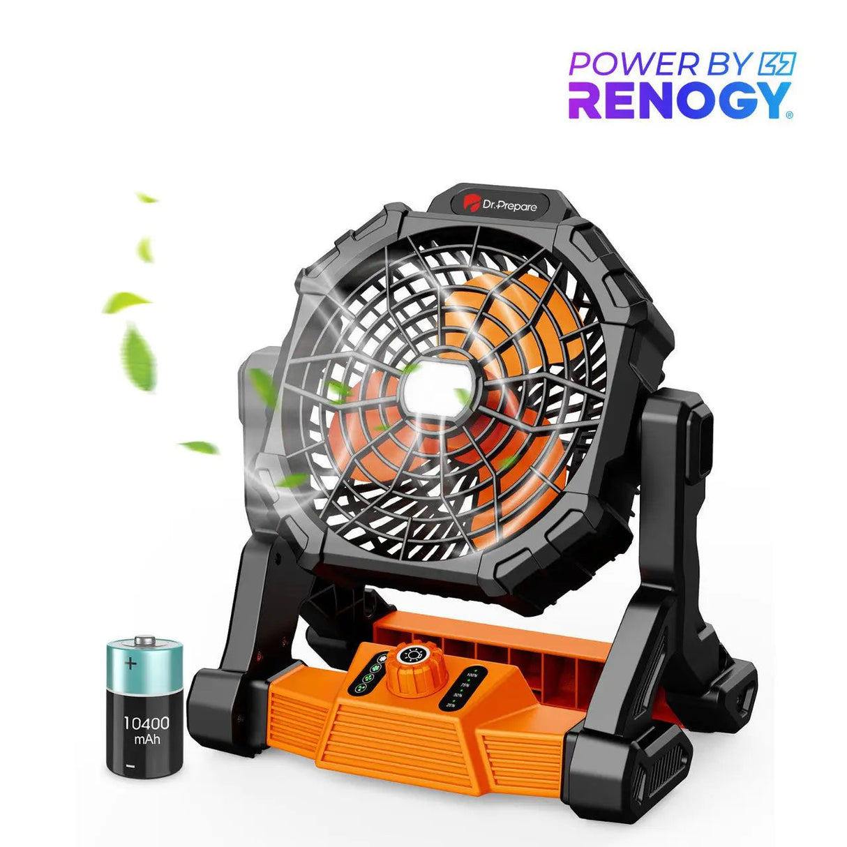 Dr.Prepare X35 Portable Camping Fan with LED Light