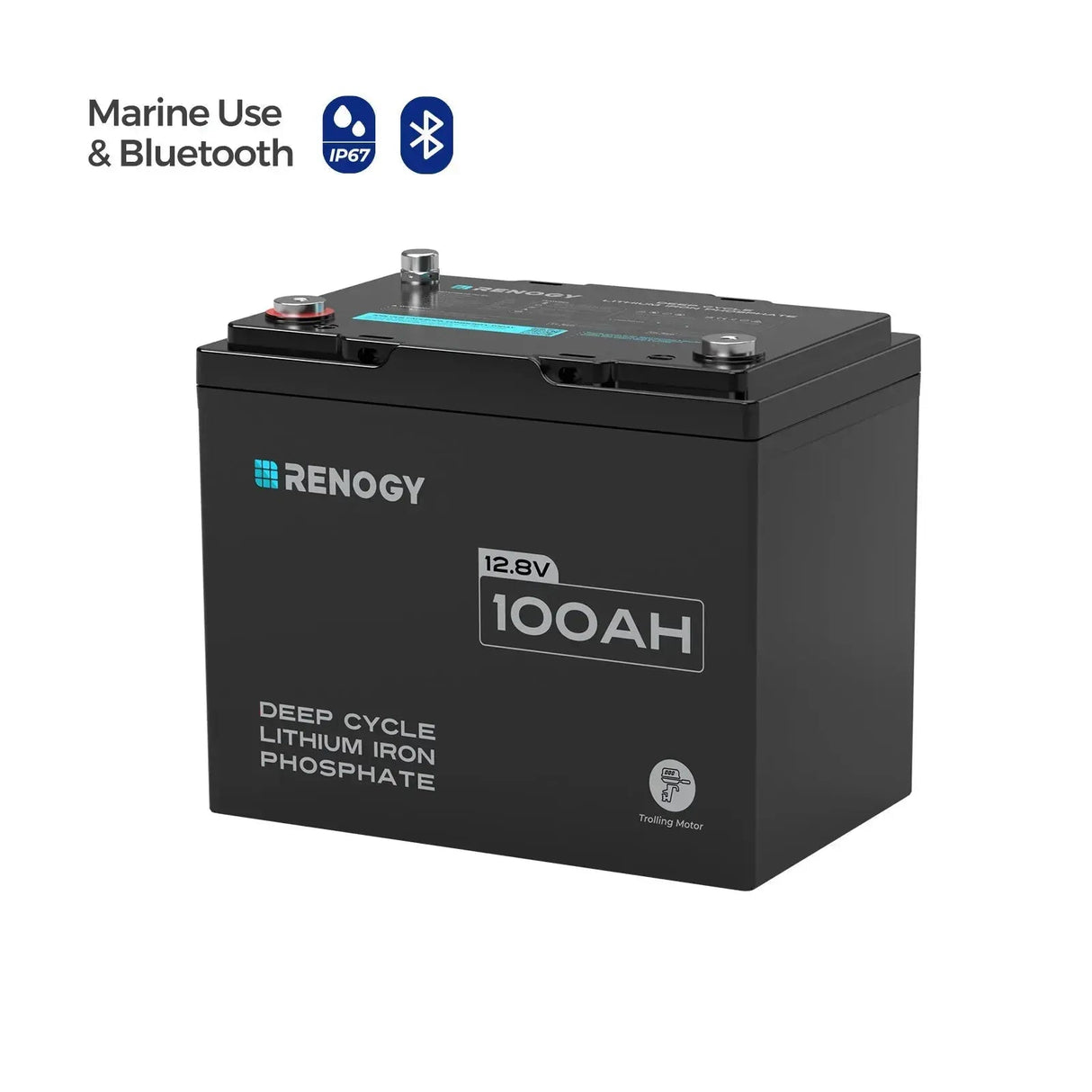 Core - 12V 100Ah Trolling Motor Lithium Iron Phosphate Battery with Bluetooth Renogy