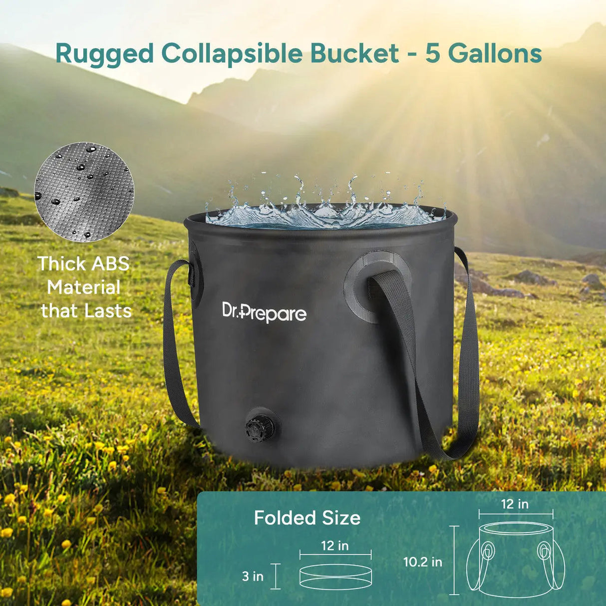 Dr.Prepare 20L Camping Shower Bag