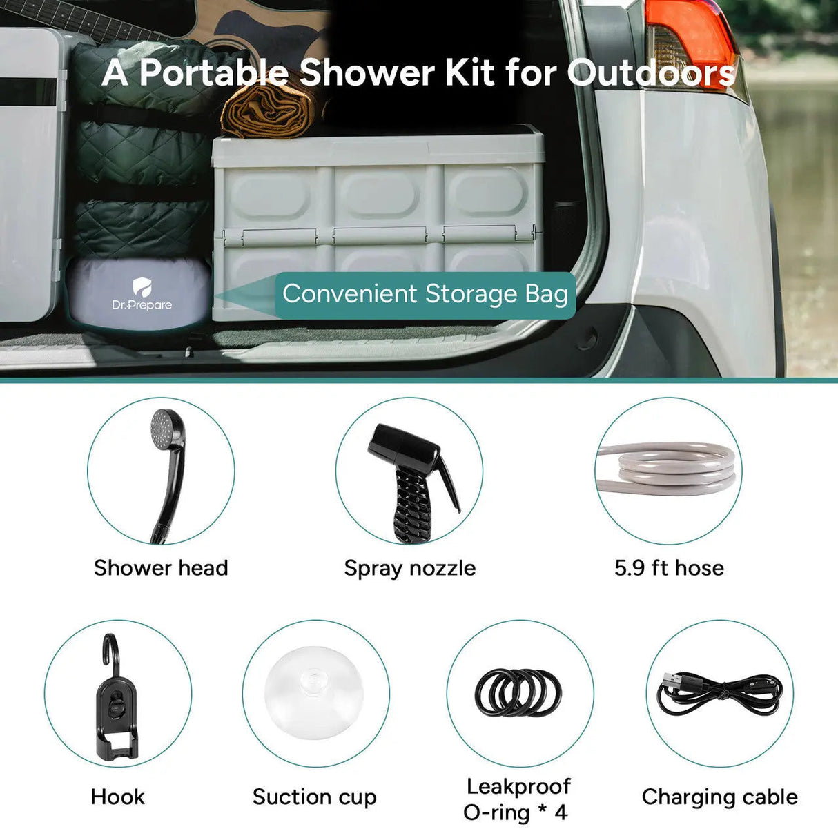 Dr.Prepare 20L Camping Shower Bag
