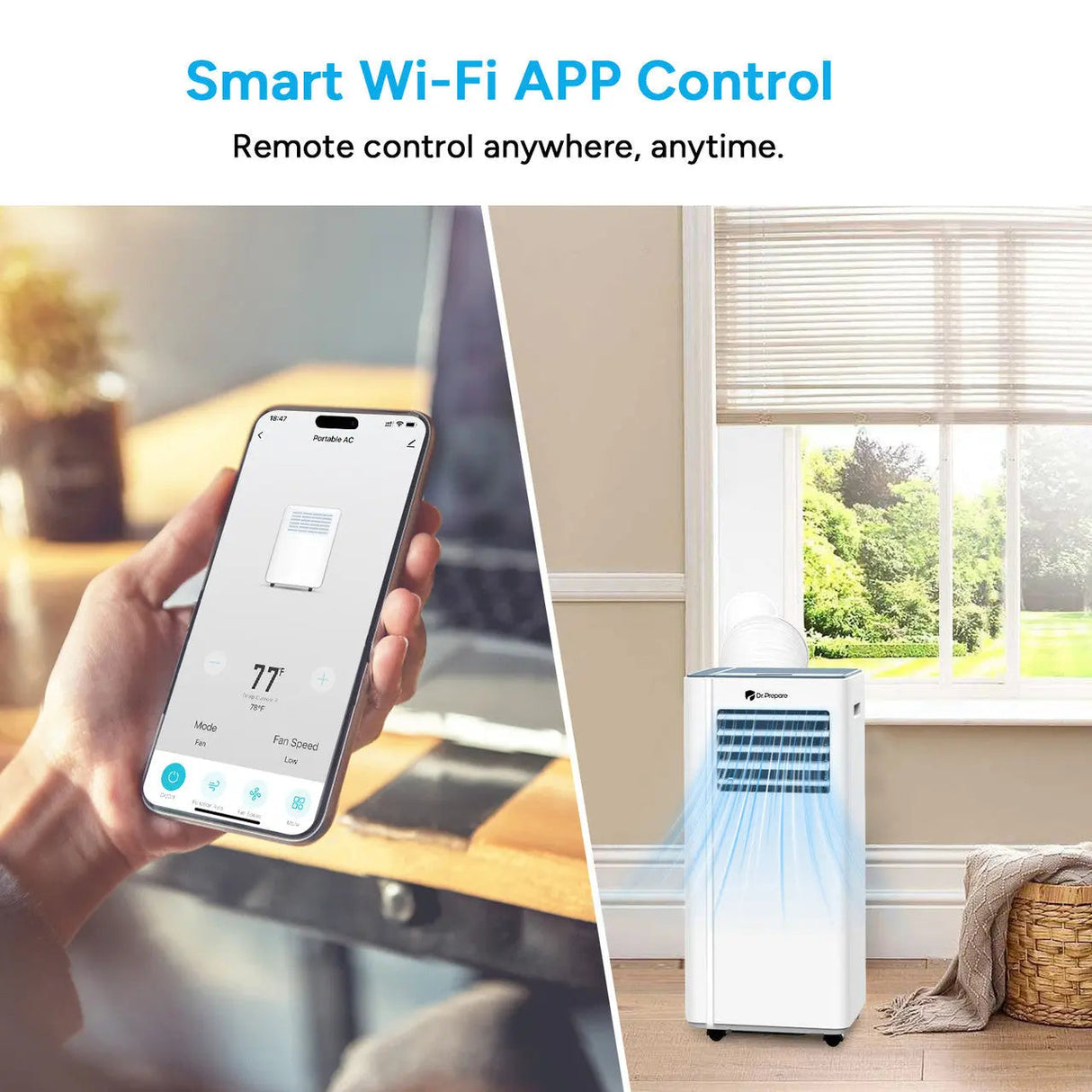 Dr.Prepare 10000 BTU Smart WiFi Portable Air Conditioner