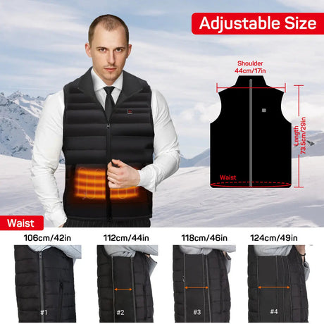 Dr.Prepare Unisex Heated Vest - 6 Heating Zones & Plus Size