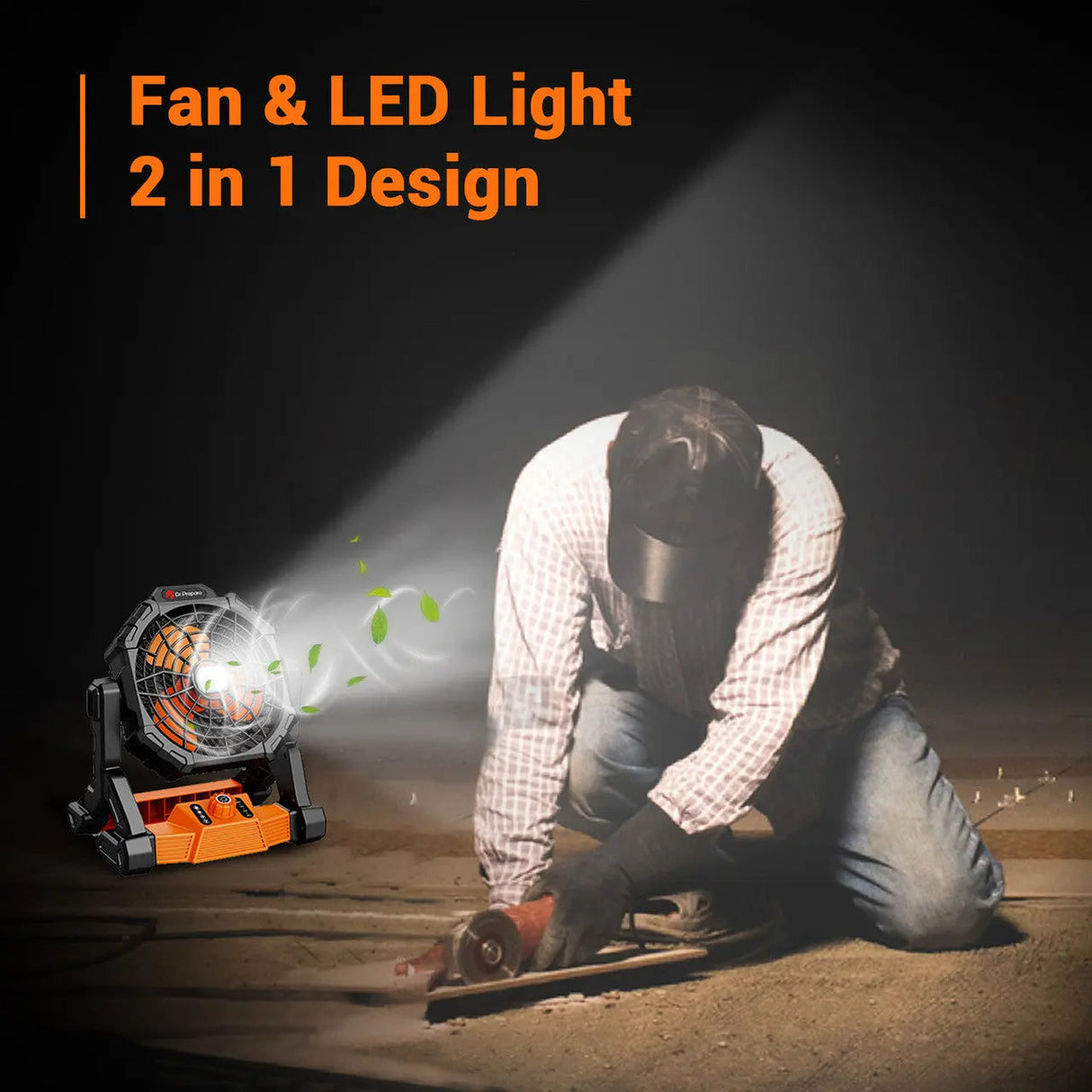 Dr.Prepare X25 Portable Camping Fan with LED Light