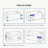 Renogy Mounting Brackets for 12V 200Ah Pro LiFePO4 Batteries (Set of 4)