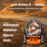 Dr.Prepare X25 Portable Camping Fan with LED Light