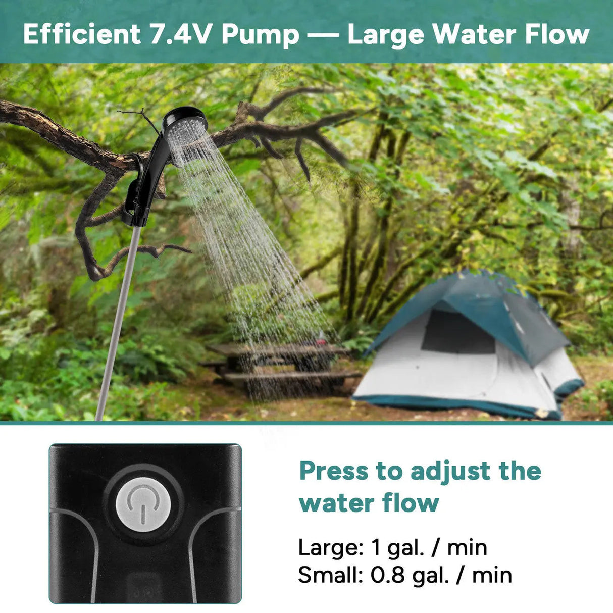 Dr. Prepare 5 Gallons Portable Camping Shower Kit with Pump