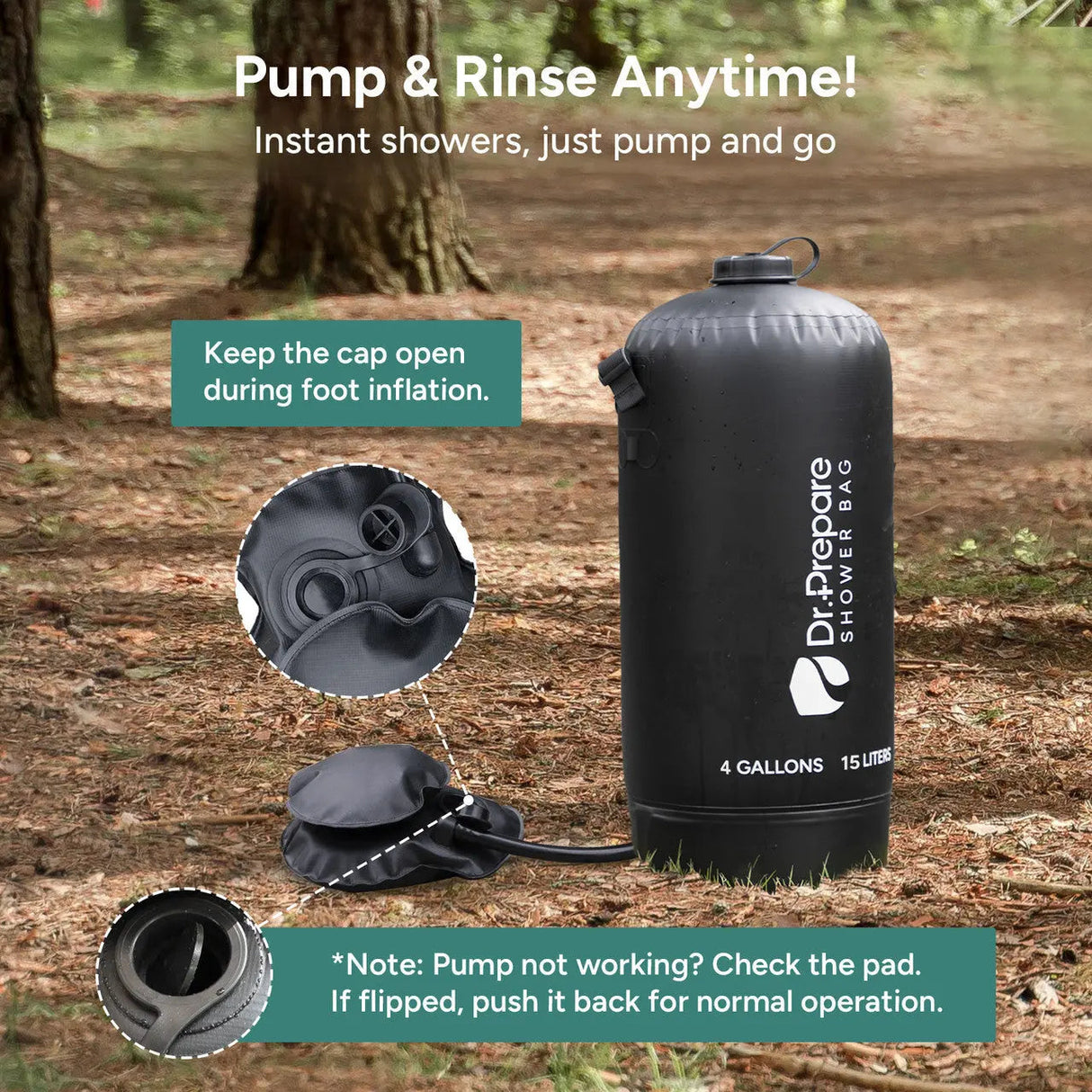 Dr.Prepare 20L Camping Shower Bag