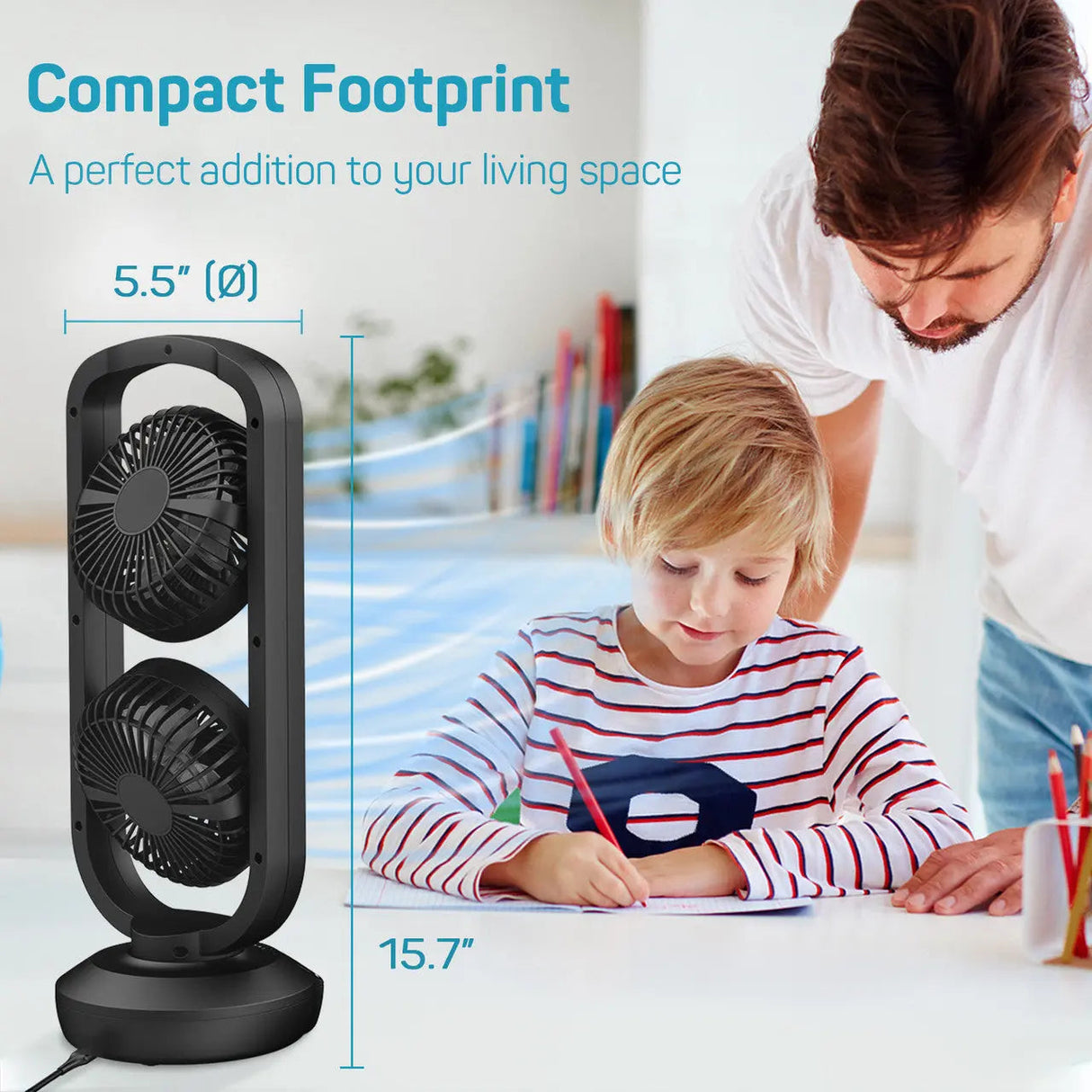 Dr.Prepare 15" Portable USB Desk Fan