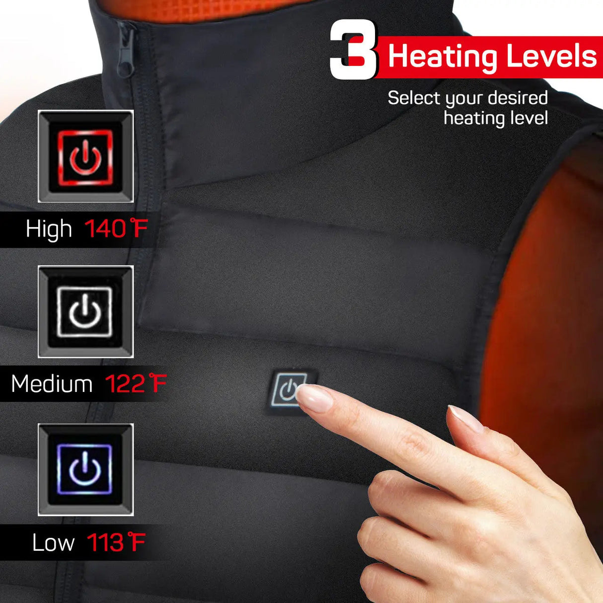 Dr.Prepare Unisex Heated Vest - 6 Heating Zones & Plus Size