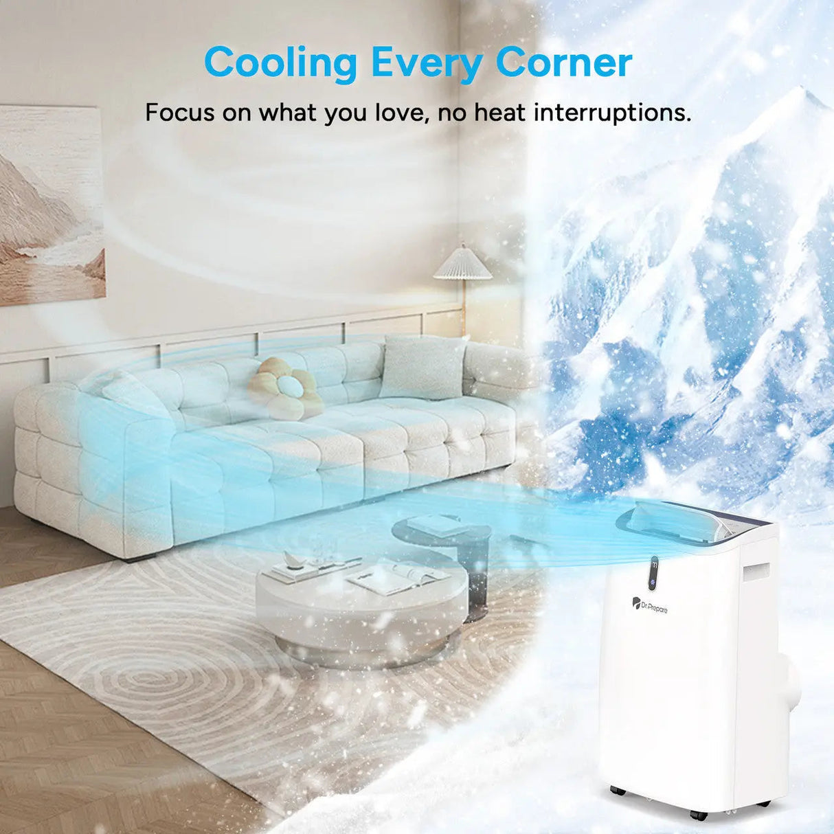 Dr.Prepare 14000 BTU Smart WiFi Portable Air Conditioner