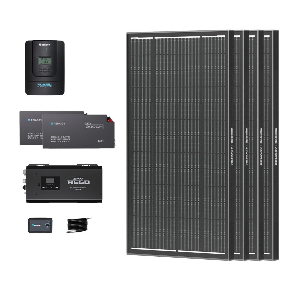 5.76kWh Solar Kit | 4PCS 200W Shadowflux Panel