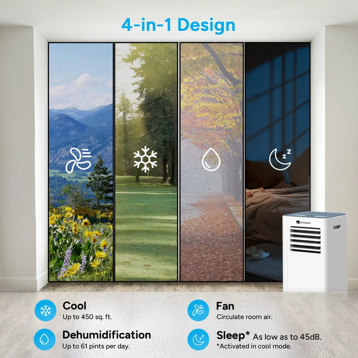 Dr.Prepare 10000 BTU Smart WiFi Portable Air Conditioner