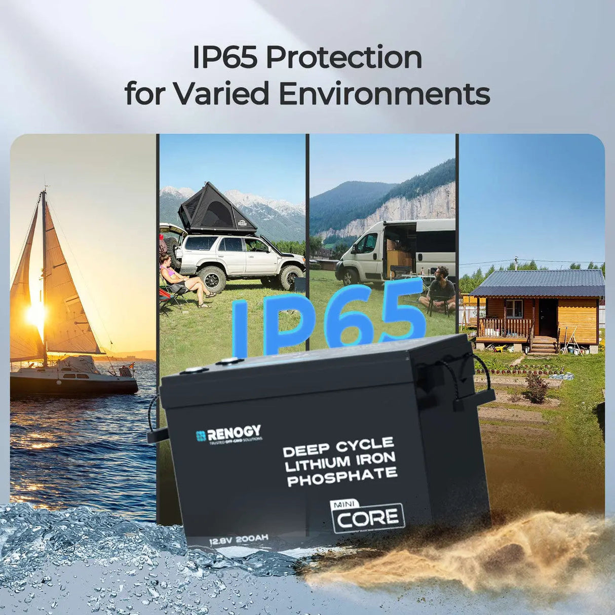 12V 200Ah LiFePO4 Battery w/ Low-Temperature Protection