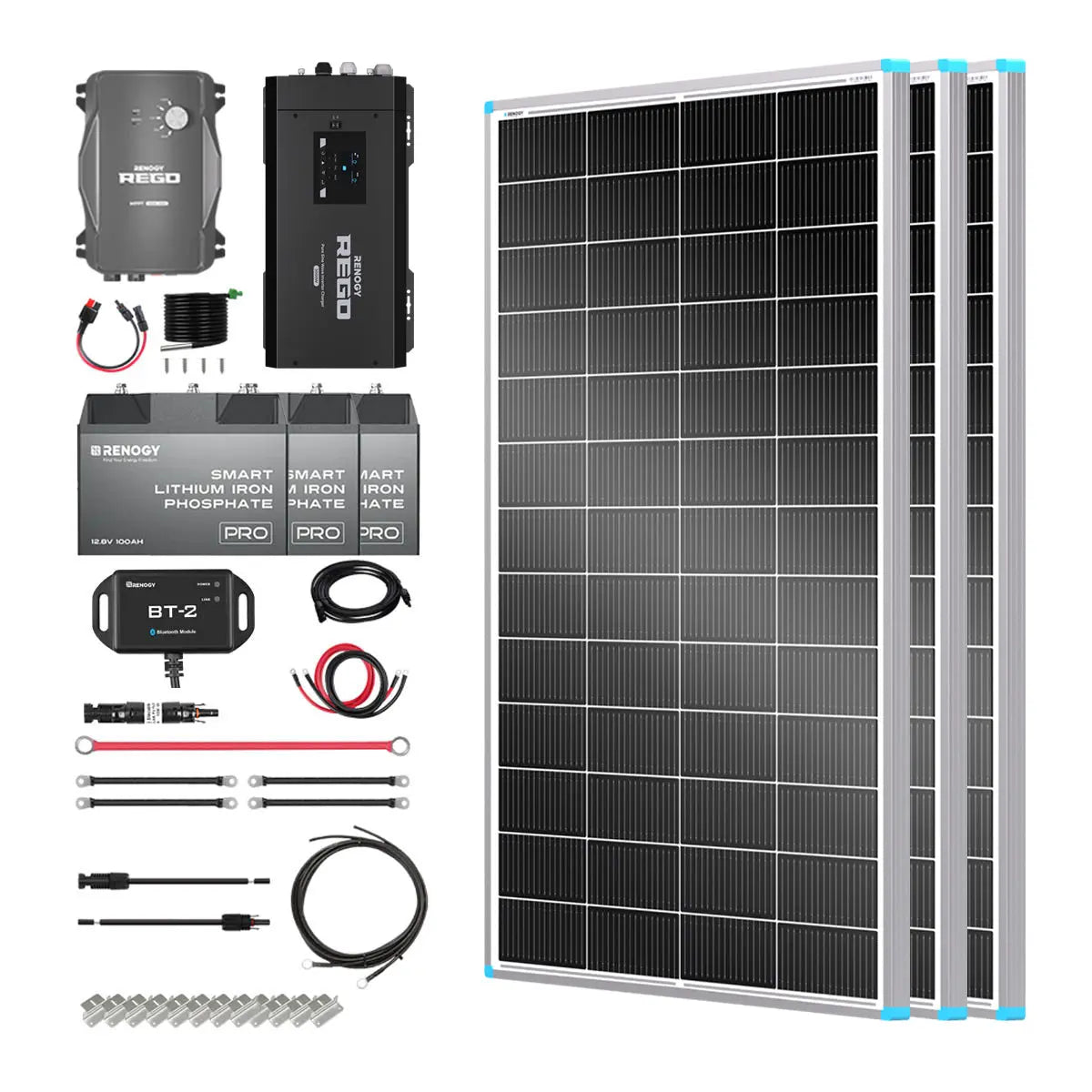 Essential Off-Grid Solar Kit 600W 12V | Optional 3.6kWh LiFePO4 Battery