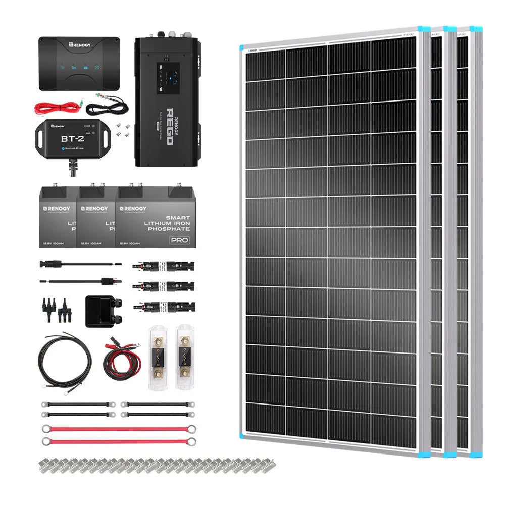 Customizable RV Solar Kit 600W 12V | Optional 3.6kWh LiFePO4 Battery