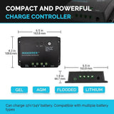 100 Watt 12 Volt Solar Bundle Kit 30A Controller