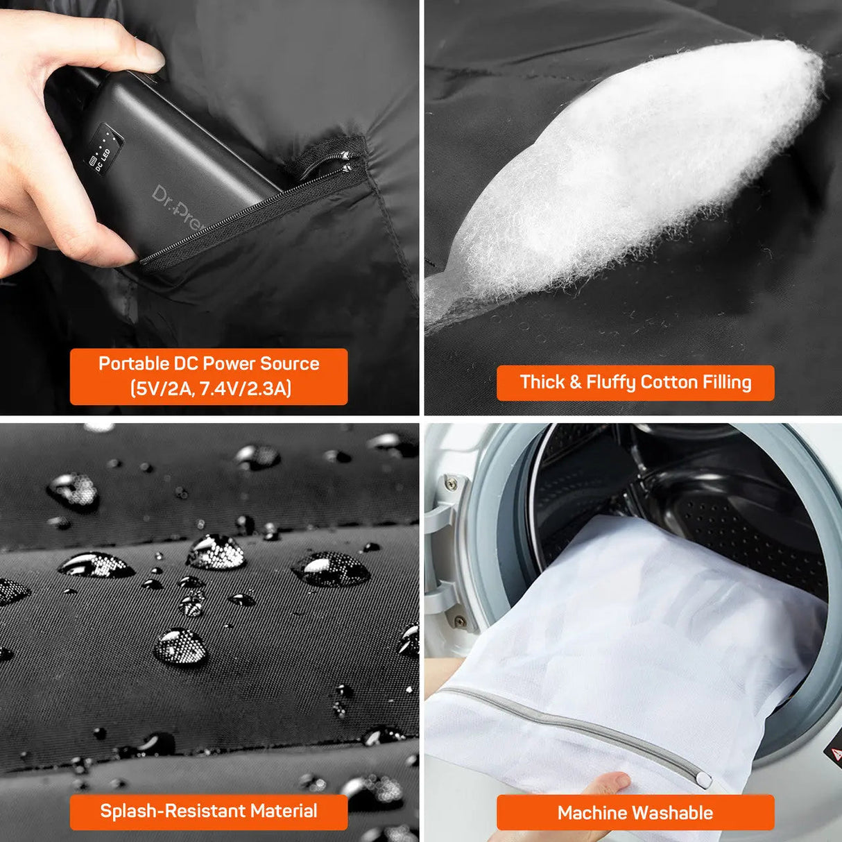 Dr.Prepare USB Electric Heated Vest - Enhanced Warmth