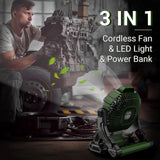 Dr.Prepare X35 Portable Camping Fan with LED Light