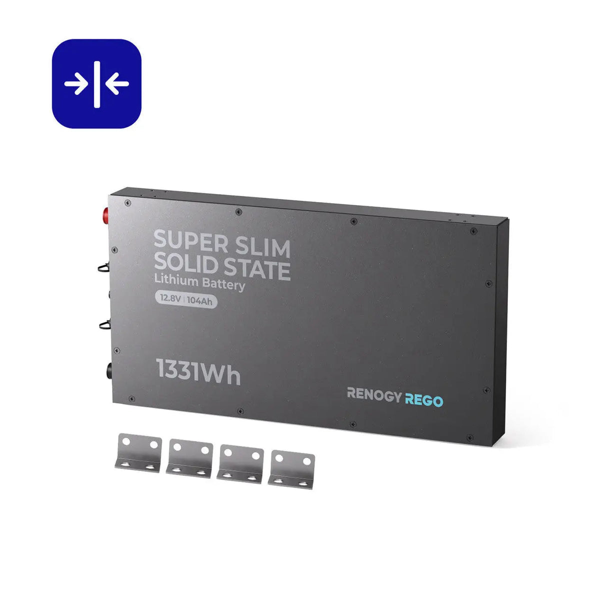 12V 104Ah Super Slim Solid State Lithium Iron Phosphate Battery | Rego Series
