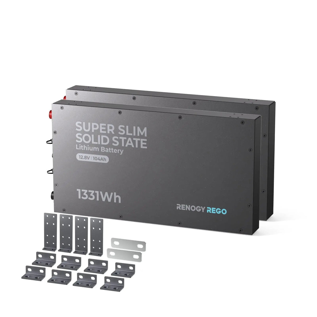 12V 104Ah Super Slim Solid State Lithium Iron Phosphate Battery | Rego Series