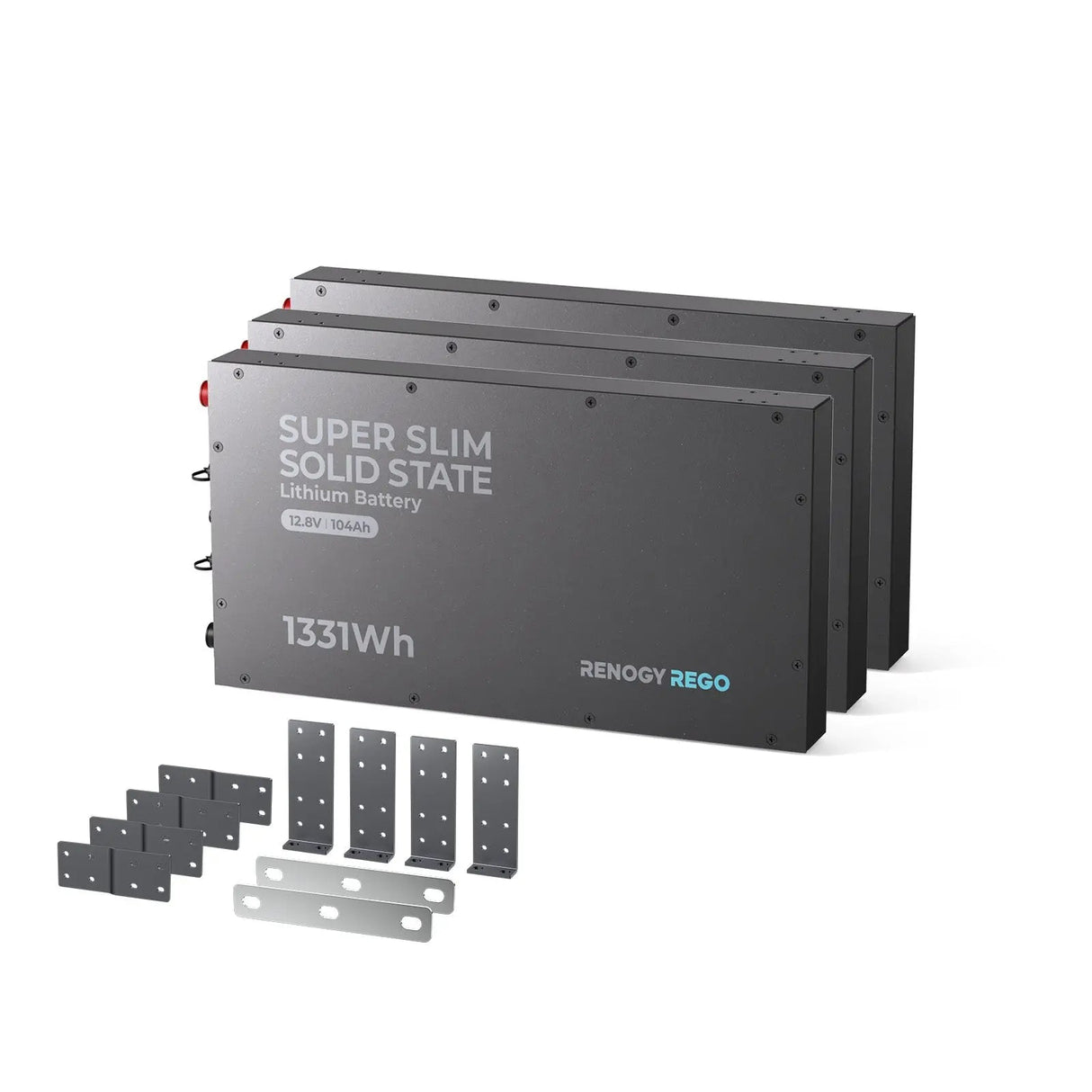 12V 104Ah Super Slim Solid State Lithium Iron Phosphate Battery | Rego Series