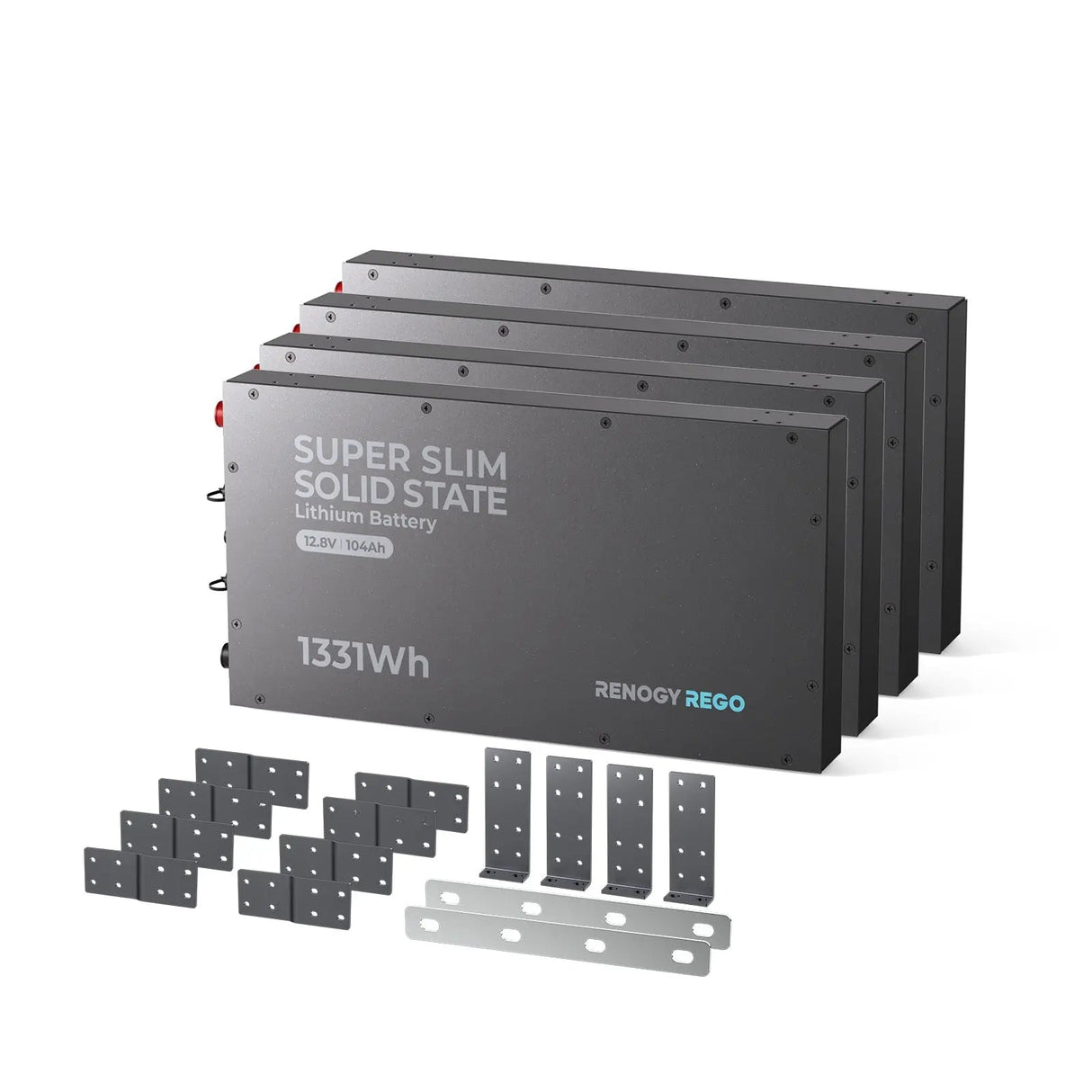 12V 104Ah Super Slim Solid State Lithium Iron Phosphate Battery | Rego Series