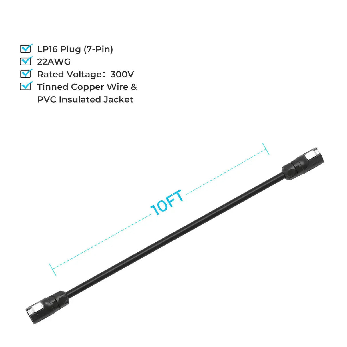 LP16 Plug (7-Pin) 10Ft/23Ft Communication Cable