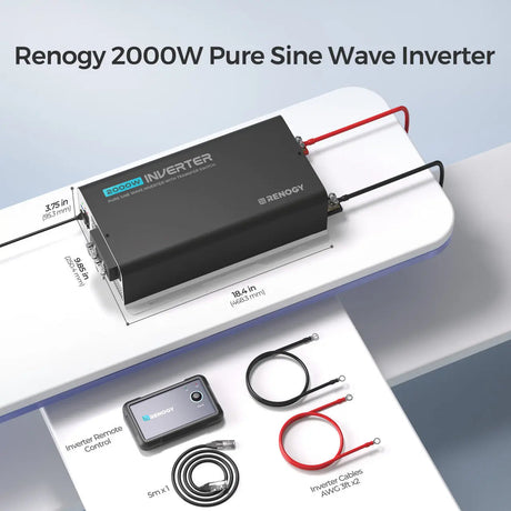 2000W 12V Pure Sine Wave Inverter with UPS Transfer Switch and Built-in Bluetooth