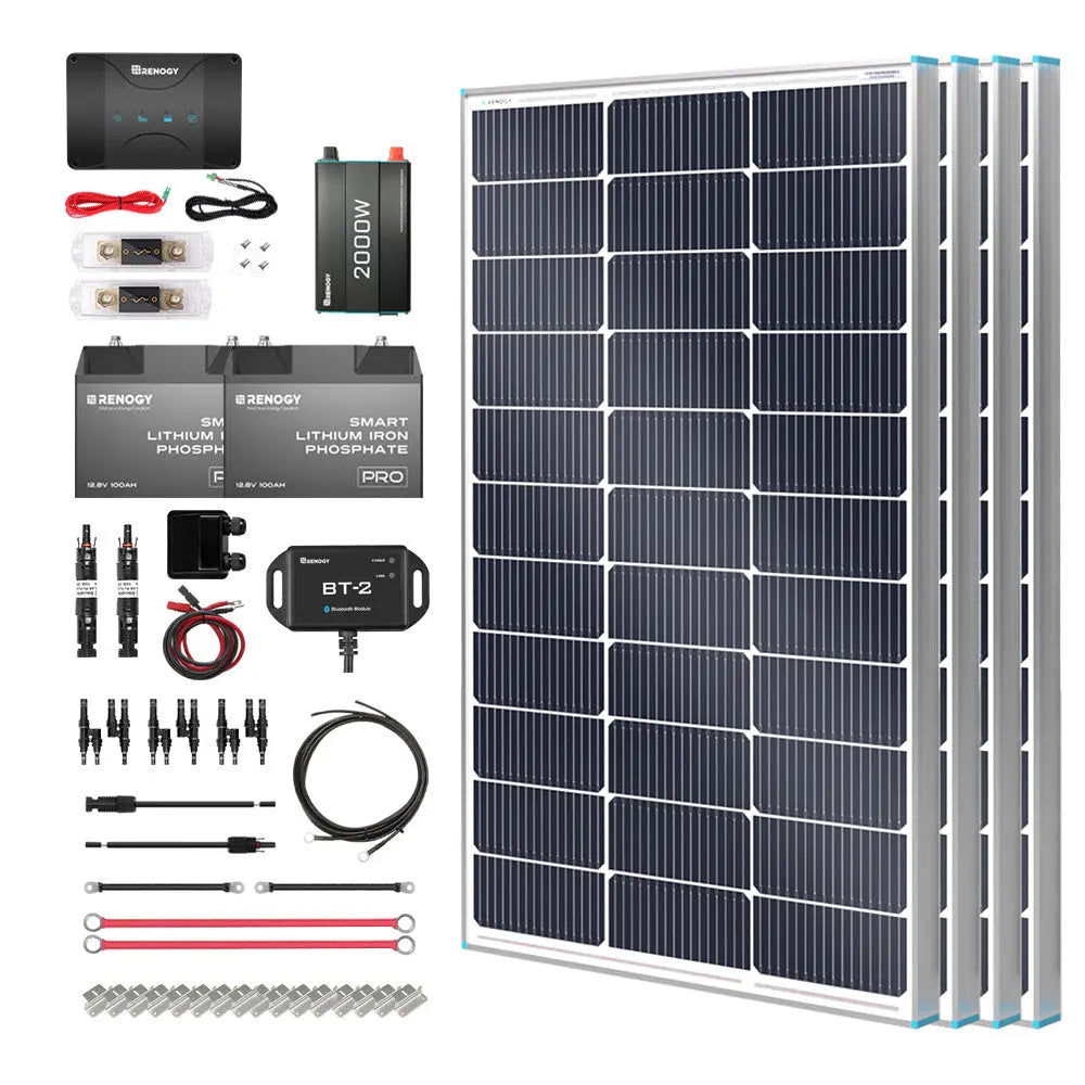 Customizable RV Solar Kit 400W 12V | DC-DC Battery Charger with MPPT