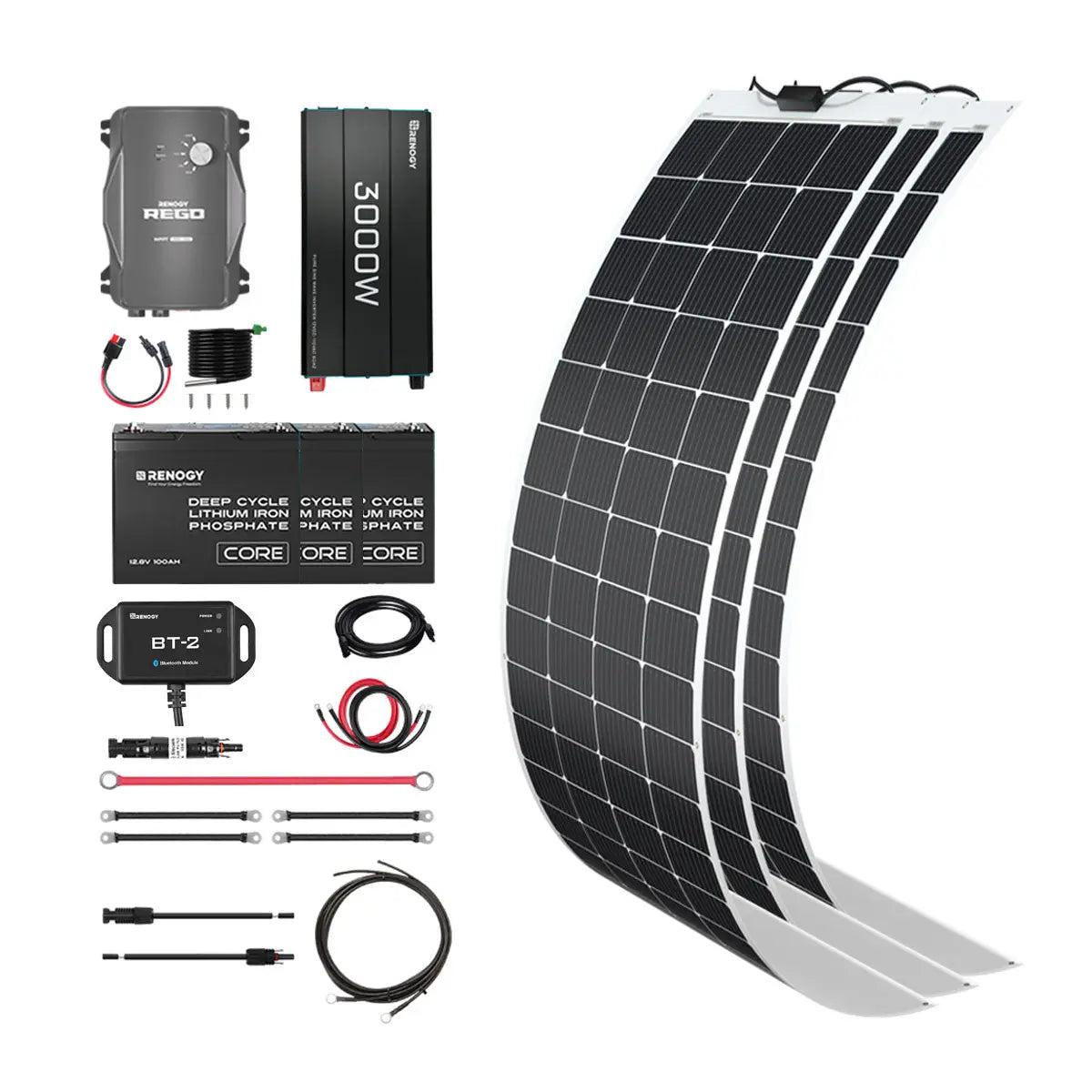 Essential Off-Grid Solar Kit 600W 12V | Optional 3.6kWh LiFePO4 Battery
