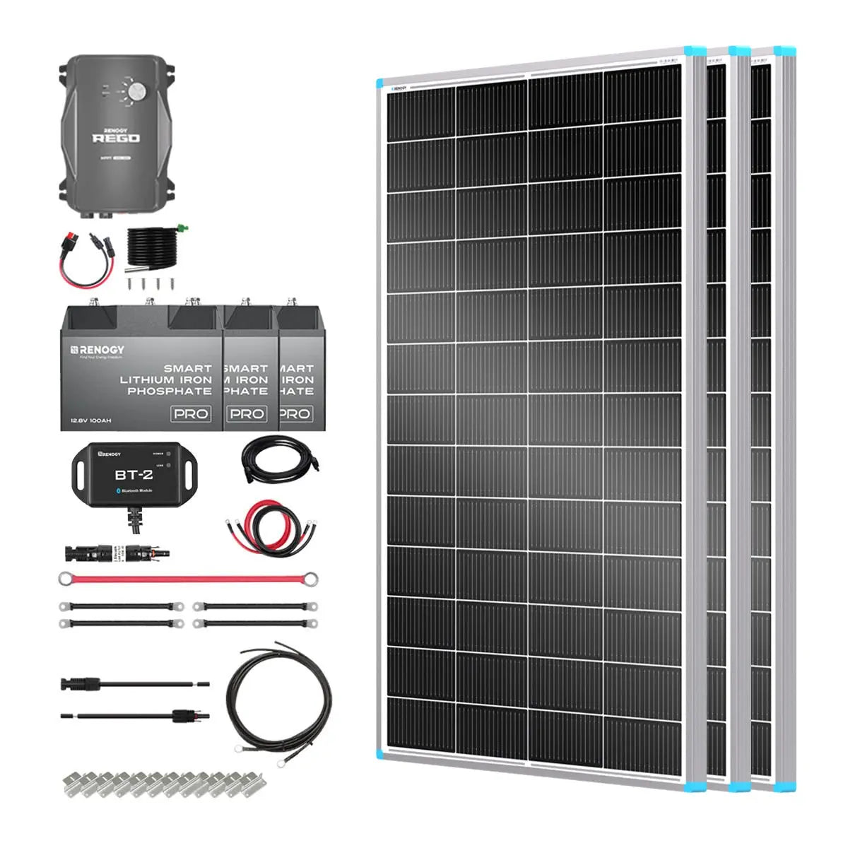 Essential Off-Grid Solar Kit 600W 12V | Optional 3.6kWh LiFePO4 Battery