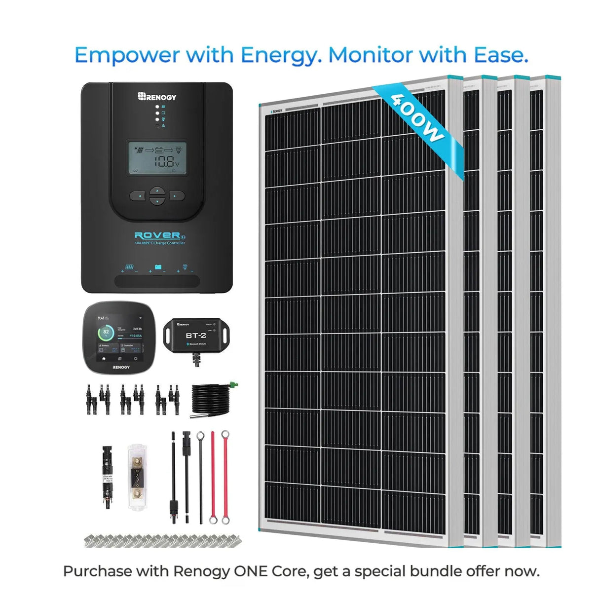 Premium RV Solar Kit 400W 12V | Optional Smart Monitoring
