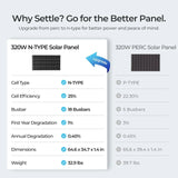 320W N-Type Solar Panel（2-Pack）