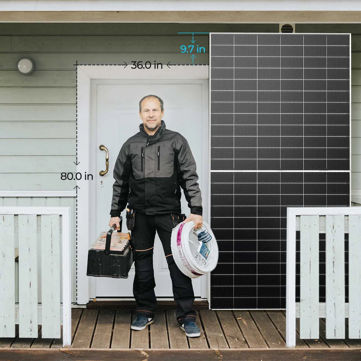 590W N-Type Bifacial Solar Panel（2-Pack）