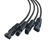 4 to 1 Solar Branch Connectors MMMMF+FFFFM Pair