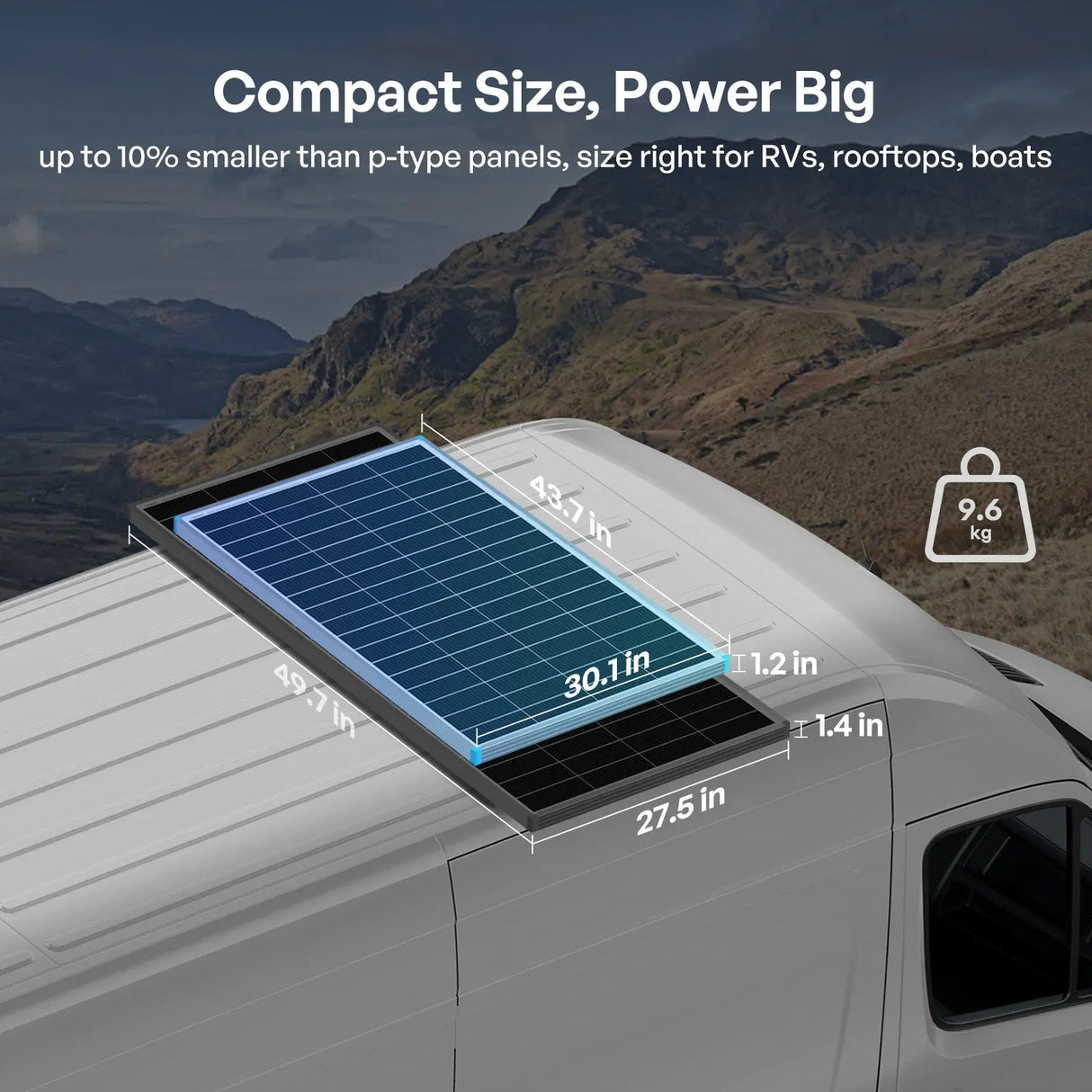 ShadowFlux 120W N-Type Anti-Shading Solar Panel